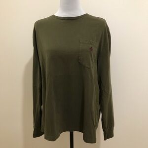 Polo Ralph Lauren Long Sleeve Shirt, Sz L, Olive Green